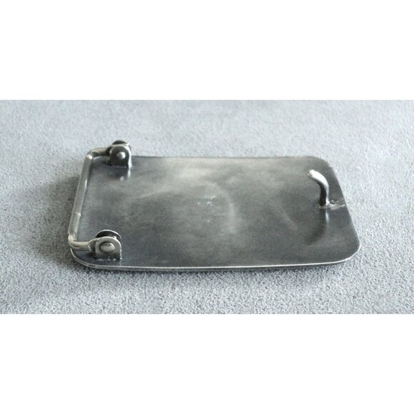 Native American STERLING Silver BELT BUCKLE Eagle SUN FACE Carved Signed SC - Picture 6 of 7